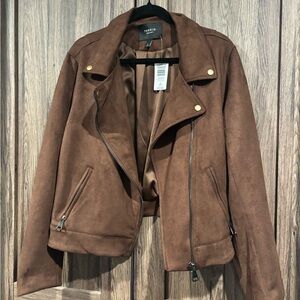 Torrid Women's Rich Brown Faux Suede Jacket NWT